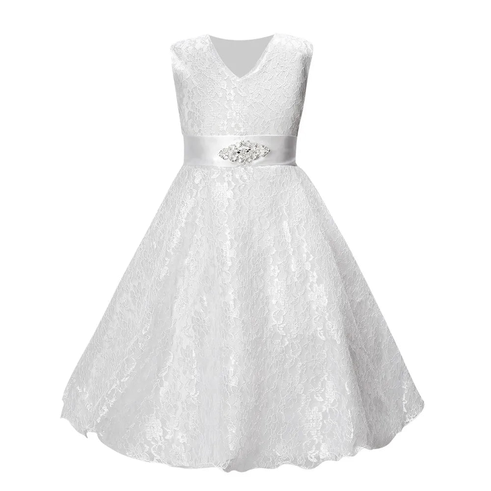 Summer Dress for Children Lace Flower Girls Dress Party Wedding Dress Elegent Princess Vestidos Evening Clothing Party Costumes