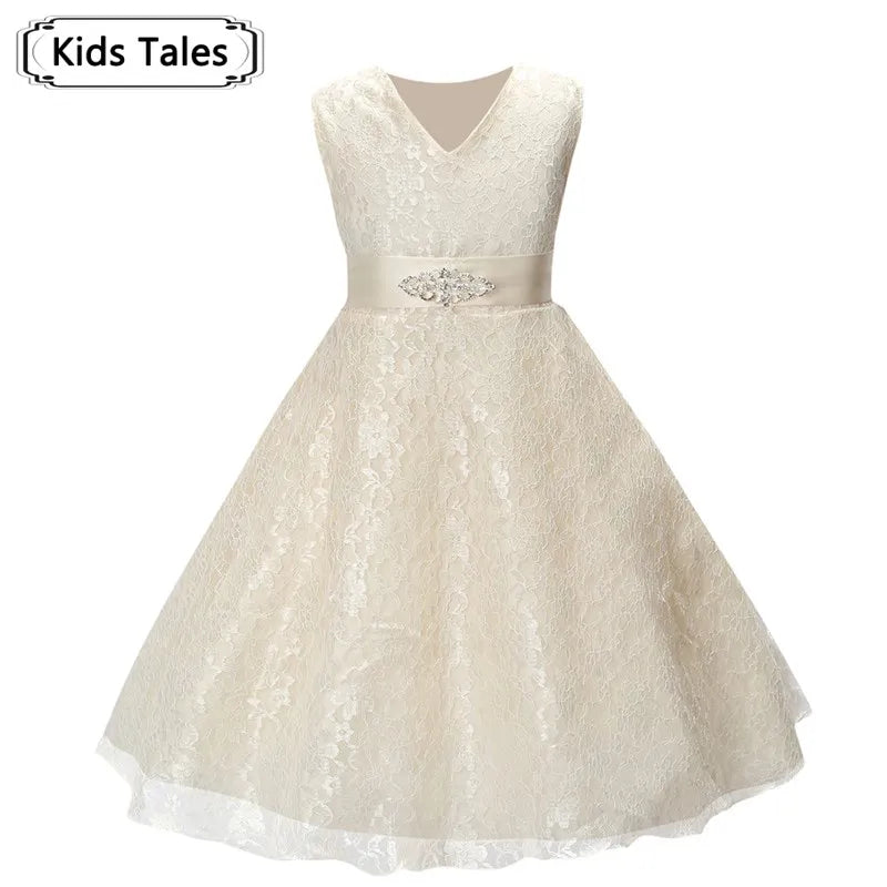 Summer Dress for Children Lace Flower Girls Dress Party Wedding Dress Elegent Princess Vestidos Evening Clothing Party Costumes