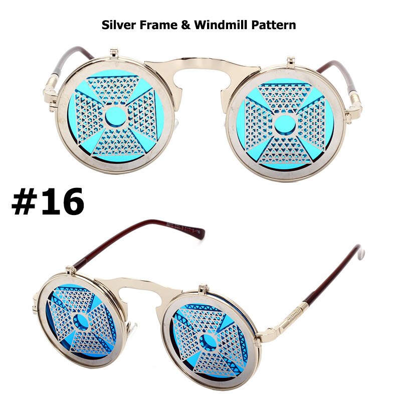 JackJad 2020 Fashion Steampunk Gothic Vintage Clamshell Sunglasses Men Women Personality Round Style Sun Glasses Oculos De Sol