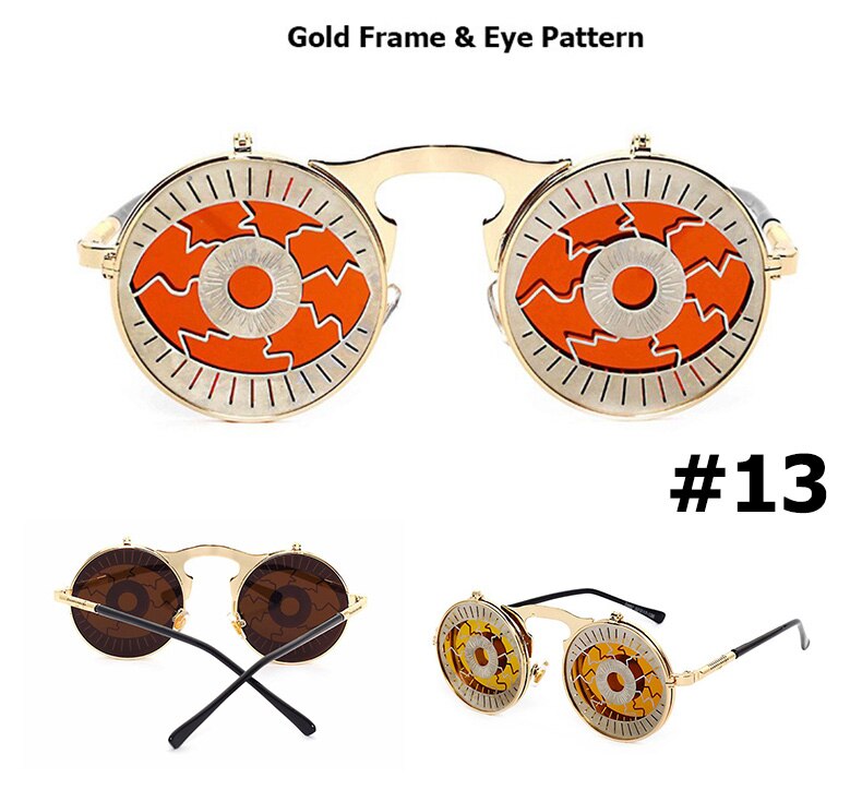 JackJad 2020 Fashion Steampunk Gothic Vintage Clamshell Sunglasses Men Women Personality Round Style Sun Glasses Oculos De Sol