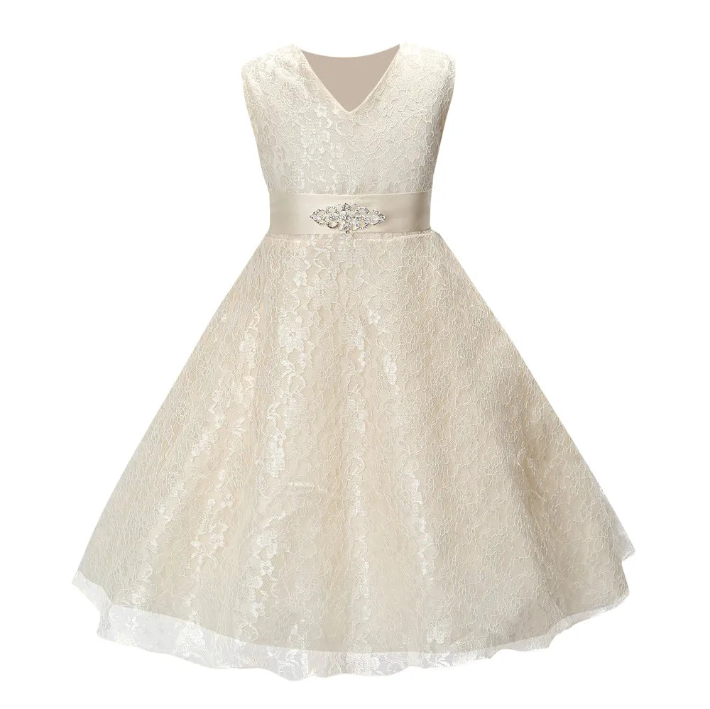 Summer Dress for Children Lace Flower Girls Dress Party Wedding Dress Elegent Princess Vestidos Evening Clothing Party Costumes