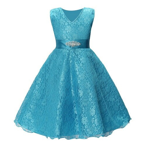 Summer Dress for Children Lace Flower Girls Dress Party Wedding Dress Elegent Princess Vestidos Evening Clothing Party Costumes