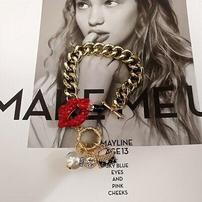 Korean Design Style Crystal Five Chain Bracelet For Women Pearl Flower Charm Jewelry