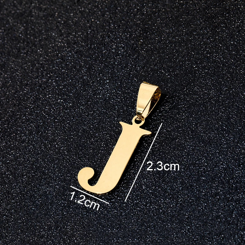 SONYA A To Z Stainless Steel 26 Letters Initial Pendant For Women Alphabet  DIY Pendants Friends Family Gifts
