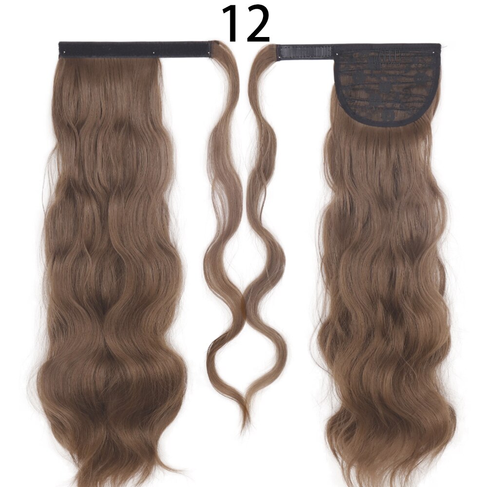 MerisiHair Synthetic Ponytail Extension Long Black Drawstring Wavy Ponytail Hair African American for Women Body Wavy Ponytail