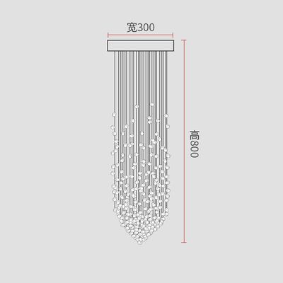 Modern LOFT Luxury Crystal Chandelier Indoor Lighting Nordic Staircase Led Chandeliers Fixtures Long Hallway Lobby Ceiling Lamp