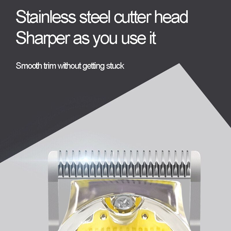 Professional Hair Clipper Rechargeable Hair Clipper Razor LCD Screen Powerful Hairs Trimmer Cutting Machine Barber Haircut USB