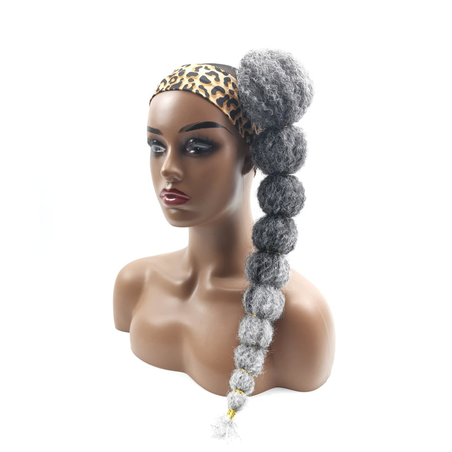 Hairpiece Ponytail Hair Extension for Black Women Afro Puff Kinky Curly Horse Tail Clip in Drawstring False Pigtail Synthetic