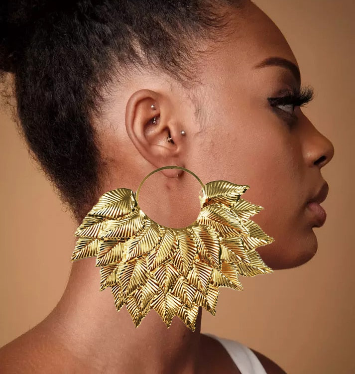 Special Pendant Geometric Earrings For Women Gold Color Metal Big Earring Wedding Party Gift Dangle Drop Earrings 2022