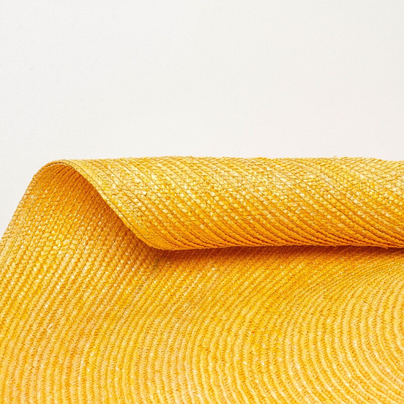 Custom 100cm Wide Brim Oversized Beach Hat For Women Yellow Natural Straw Hat UV Protection Foldable Designer Luxury Catwalk Hat