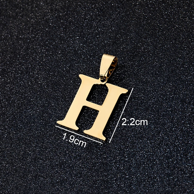 SONYA A To Z Stainless Steel 26 Letters Initial Pendant For Women Alphabet  DIY Pendants Friends Family Gifts