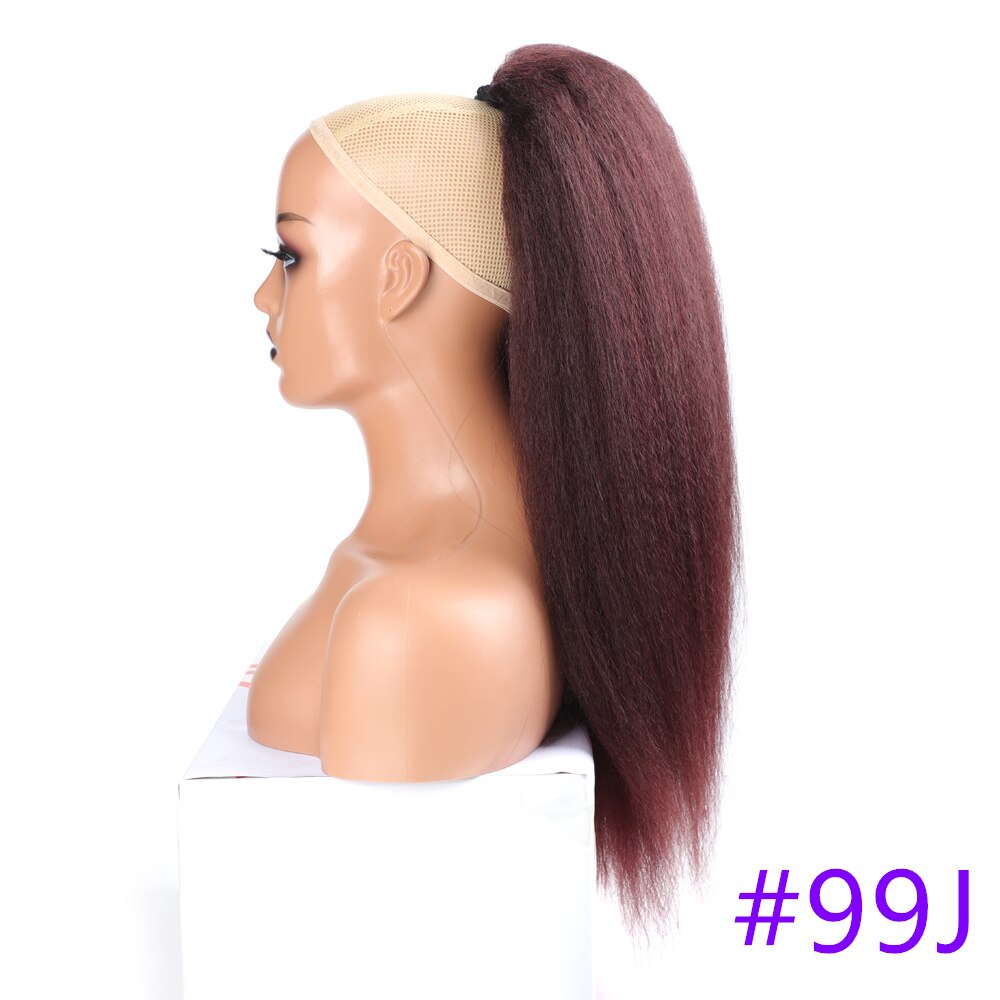 High Puff Afro Kinky Straight Ponytail Synthetic Black Woman Hair Drawstring Ponytail Long Hair Extension Ponytail For Women