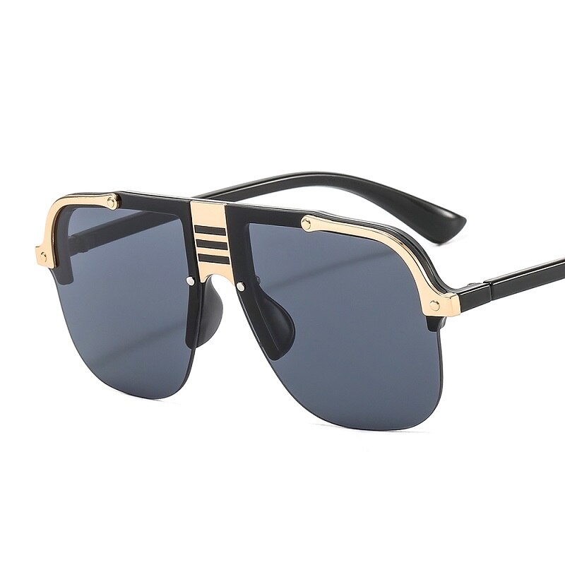 D&amp;T 2021 New Fashion Sunglasses Women Men Shield Gradients Lens Metal Alloy Frame Trend Luxury Brand Designer Sun Glasses UV400