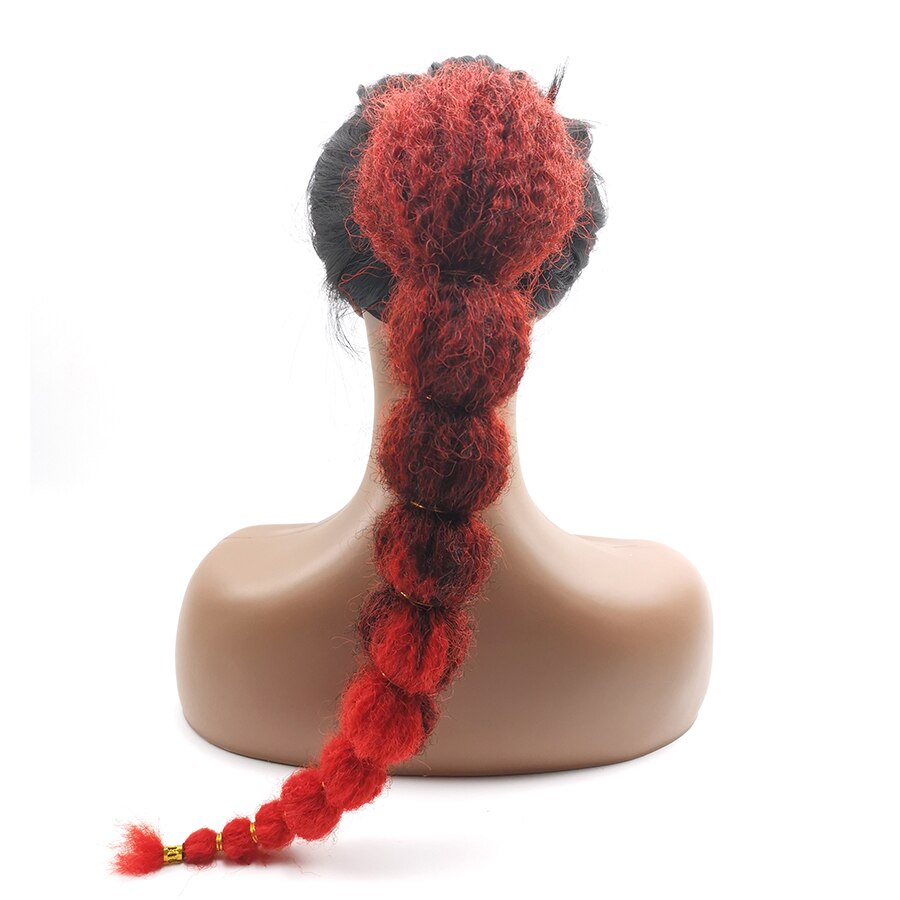 Hairpiece Ponytail Hair Extension for Black Women Afro Puff Kinky Curly Horse Tail Clip in Drawstring False Pigtail Synthetic