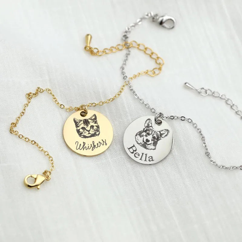 DIY Custom Portrait Dog Bracelet Mothers Day Gift Pet Portrait Best Friend Gift Idea for Animal Lover Dog Mom Pet Gifts Pet Gift