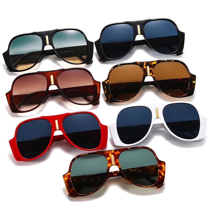 2021 New Arrival Fashion Shield Sunglasses Women Men Original Cool Frame Gradients Lens Brand Designer Hot Selling Leopard Black
