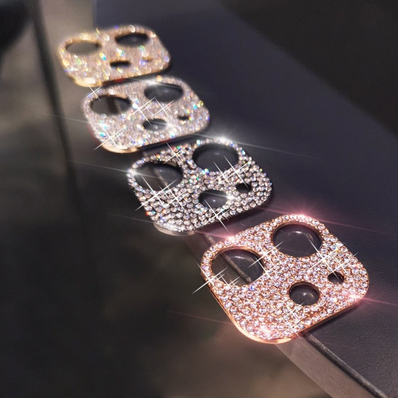 Camera Lens Protector For iPhone 14 13 12 11 Pro Max Hollow Glitter Rhinestones Camera Protector For iphone 13 14 12 13 11Mini