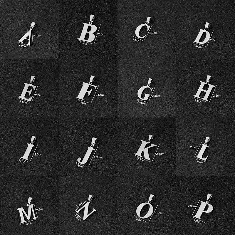 SONYA A To Z Stainless Steel 26 Letters Initial Pendant For Women Alphabet  DIY Pendants Friends Family Gifts