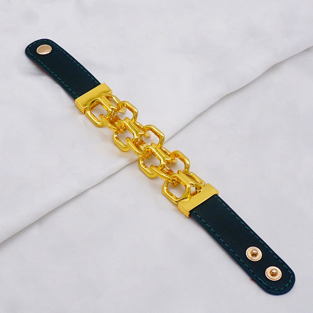 2022 Fashion New Metal Buckle Personality Leather Bracelet For Women Gift Accessories