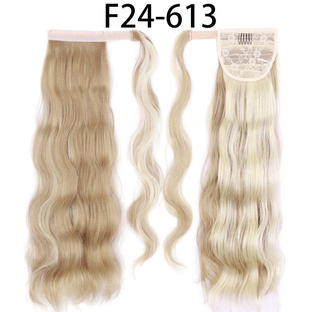 MerisiHair Synthetic Ponytail Extension Long Black Drawstring Wavy Ponytail Hair African American for Women Body Wavy Ponytail