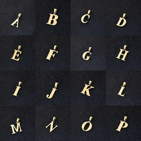 SONYA A To Z Stainless Steel 26 Letters Initial Pendant For Women Alphabet  DIY Pendants Friends Family Gifts