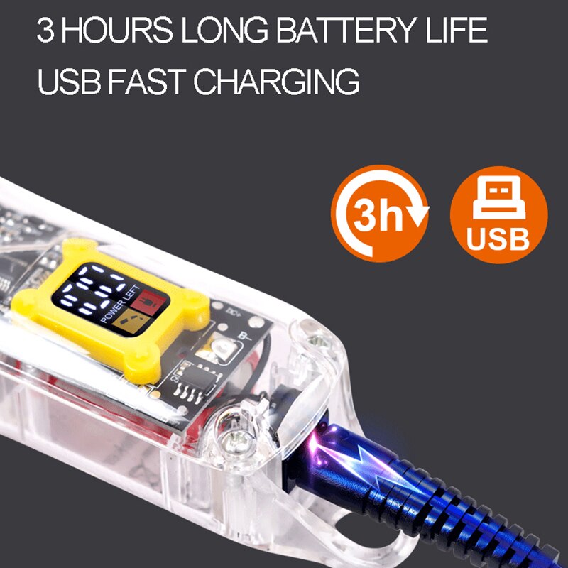 Professional Hair Clipper Rechargeable Hair Clipper Razor LCD Screen Powerful Hairs Trimmer Cutting Machine Barber Haircut USB