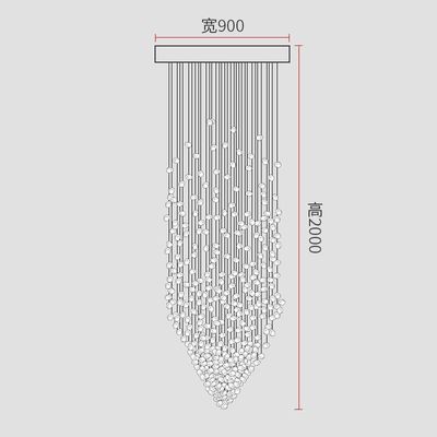 Modern LOFT Luxury Crystal Chandelier Indoor Lighting Nordic Staircase Led Chandeliers Fixtures Long Hallway Lobby Ceiling Lamp