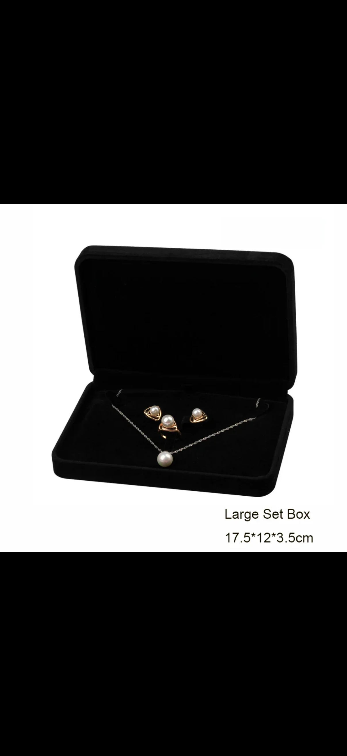 Black Velvet Full Range Jewelry Box Ring Earrings Storage Bracelet Box Pendant Necklace Jewelry Storage Box Gift Box