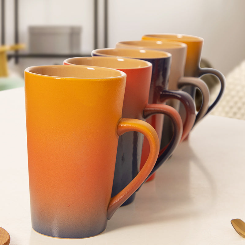 Cup Ceramic Mug with Cover Spoon Tea Cup Retro Domestic Coffee Cup Creative Personalized Trend Couple's Cups