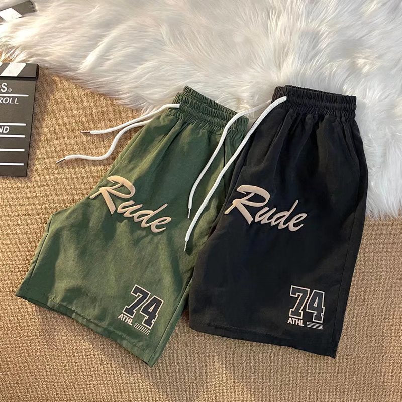Hip-Hop Street Hiphop Letter Embroidered Casual Shorts