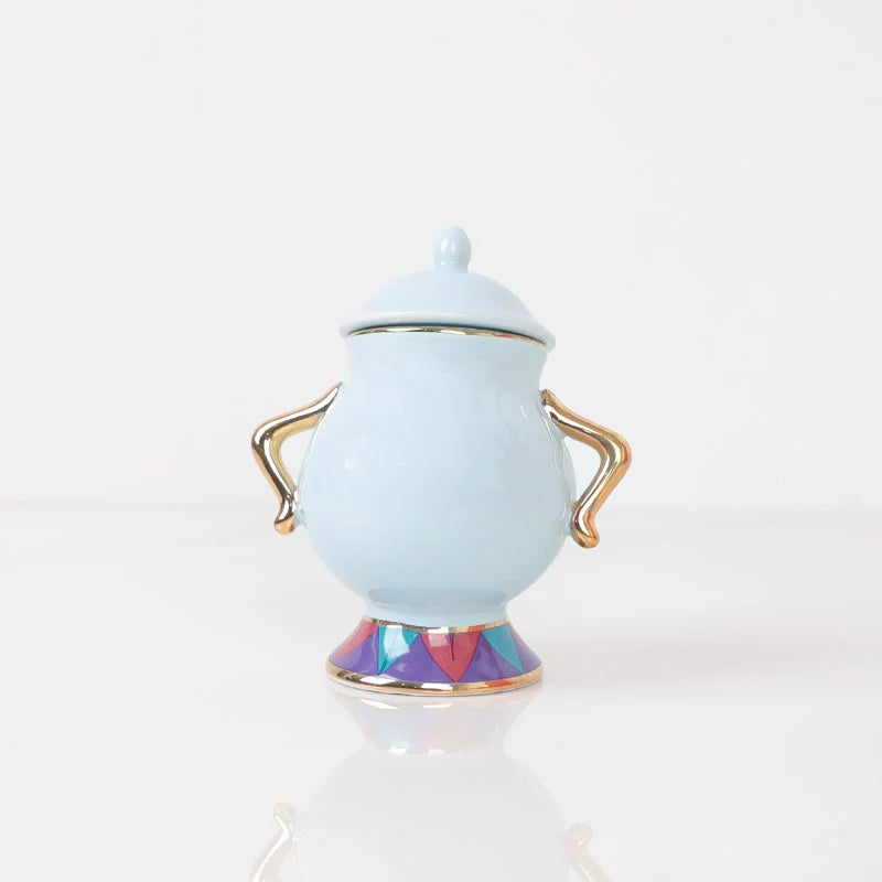 In Stock Gold-Plated Japanese Version Ceramic Cup Sucrier Teapot