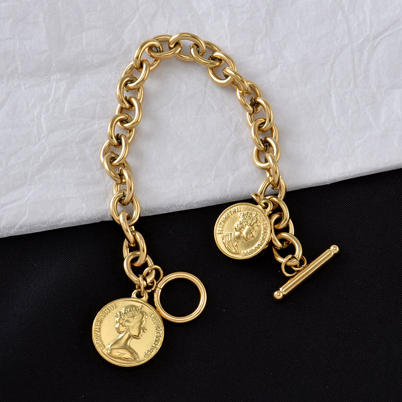 Instagram Bath Titanium Steel Girlfriends Simple Personality Women's Coin