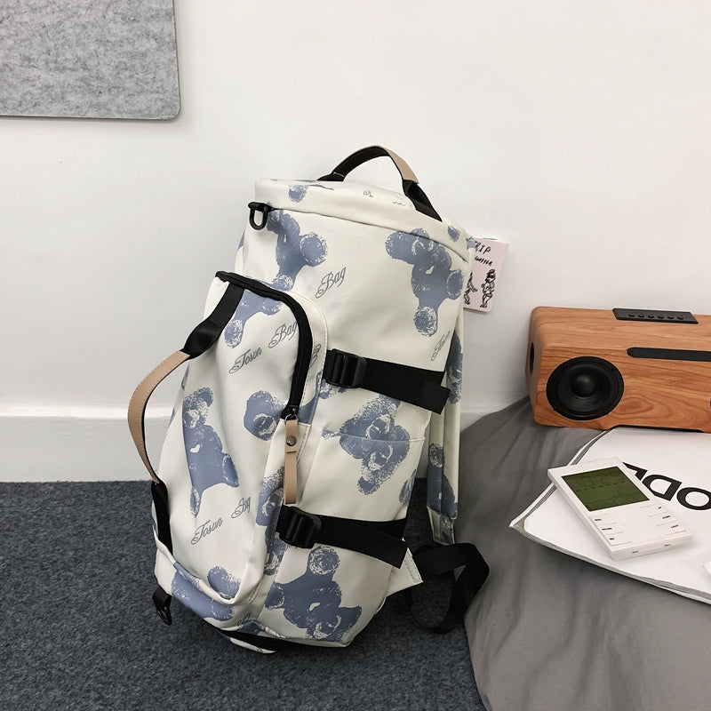 Short Distance Travel Bag Women's Large Capacity Multi-Purpose Luggage Bag Male Student Travel Backpack Sports Yoga Fitness Bag