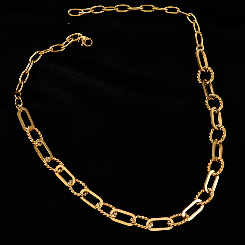 Bath Street Style Knotted Titanium Steel Exaggerated Punk Necklace