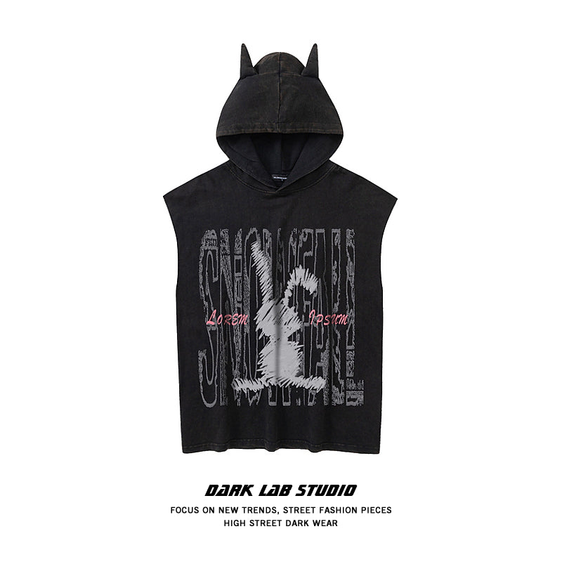 Fashion Brand Vest American High Street Dark Loose Cartoon