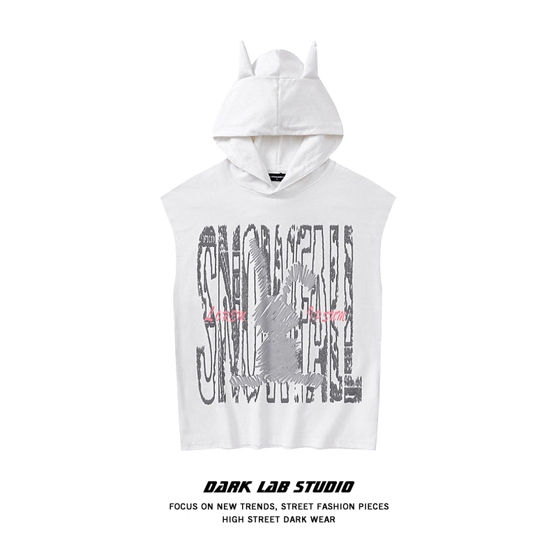 Fashion Brand Vest American High Street Dark Loose Cartoon
