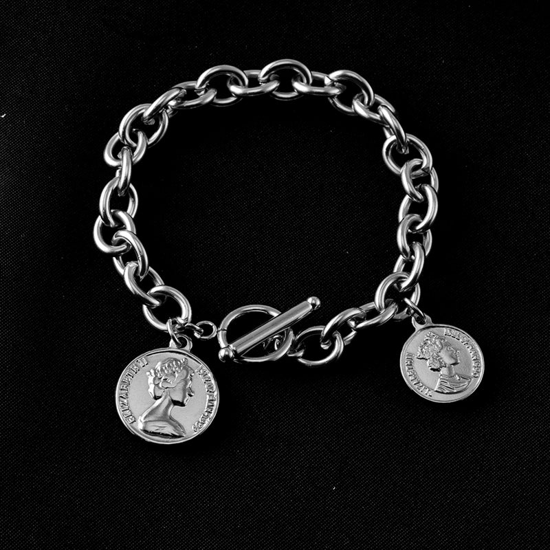 Instagram Bath Titanium Steel Girlfriends Simple Personality Women's Coin