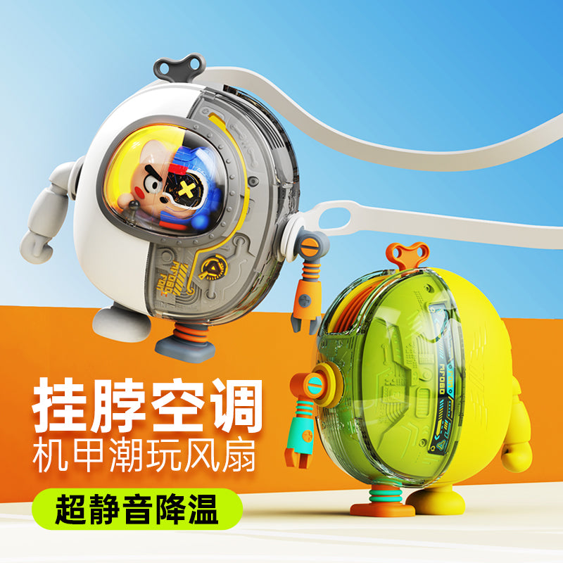 2023 New Style Little Fan Portable Portable Mute Office Desk Hanging Neck Desktop Student Mini USB Little Fan Charging Strong Head-Shaking Handheld Electric Pocket Turbine with Spray
