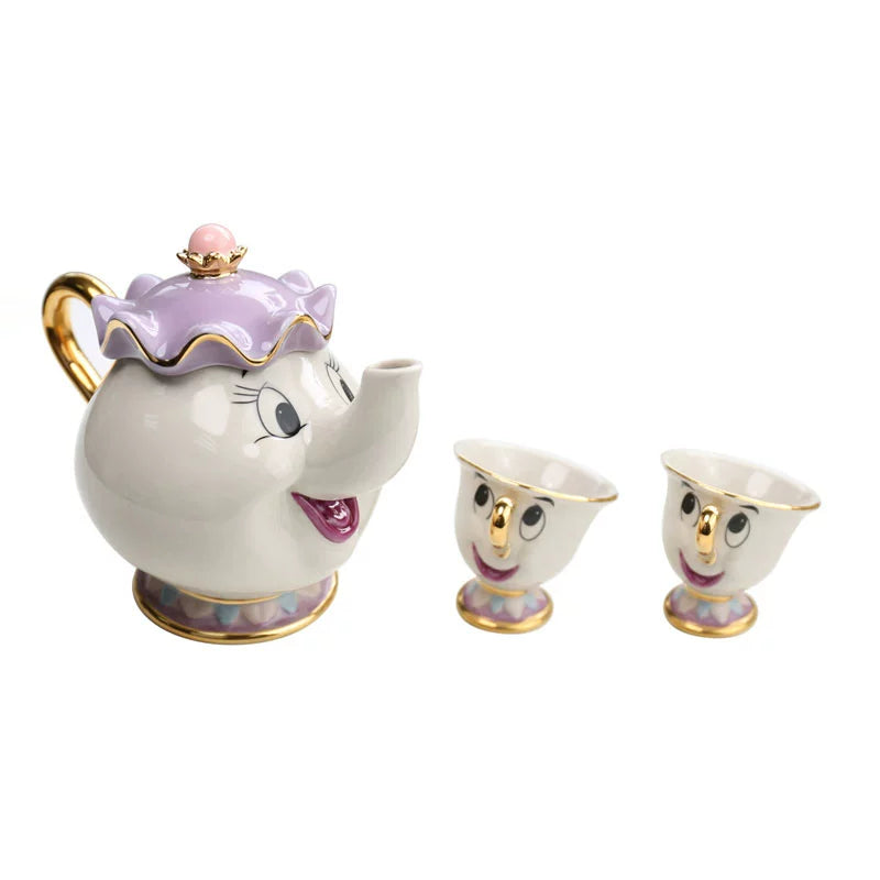 In Stock Gold-Plated Japanese Version Ceramic Cup Sucrier Teapot