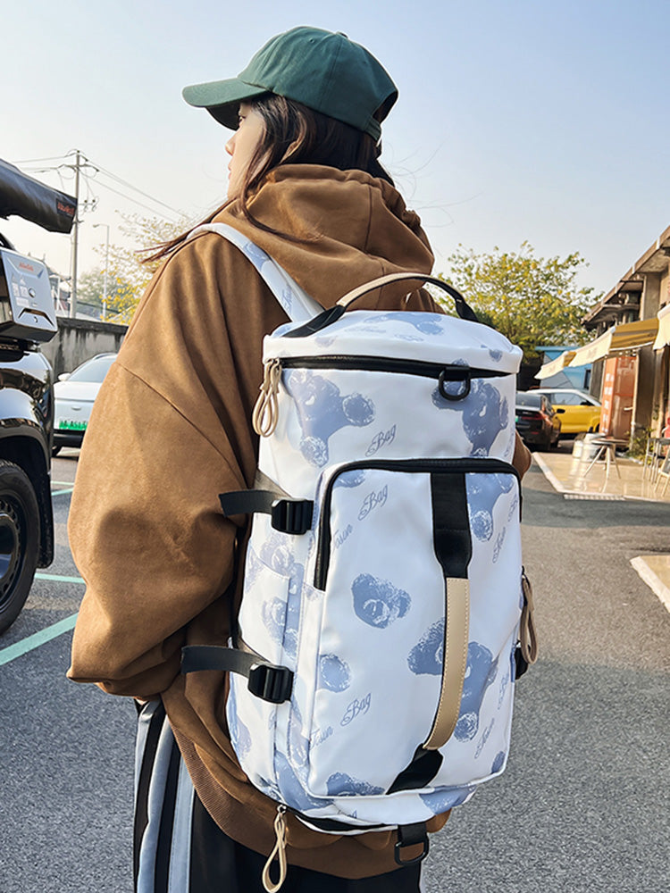 Short Distance Travel Bag Women's Large Capacity Multi-Purpose Luggage Bag Male Student Travel Backpack Sports Yoga Fitness Bag