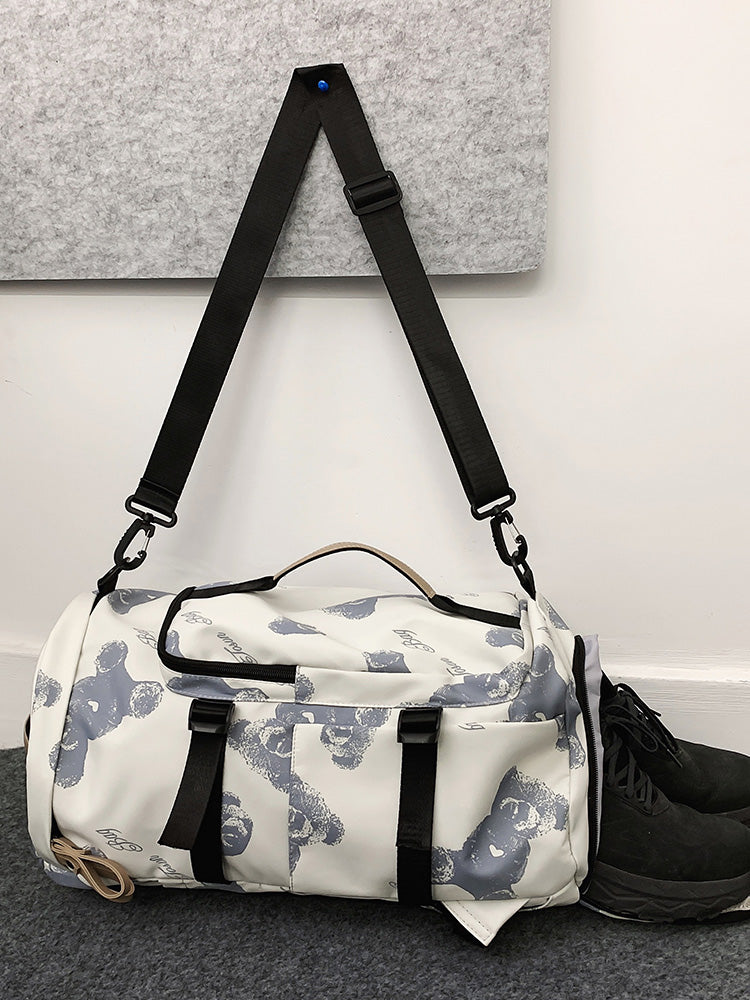 Short Distance Travel Bag Women's Large Capacity Multi-Purpose Luggage Bag Male Student Travel Backpack Sports Yoga Fitness Bag