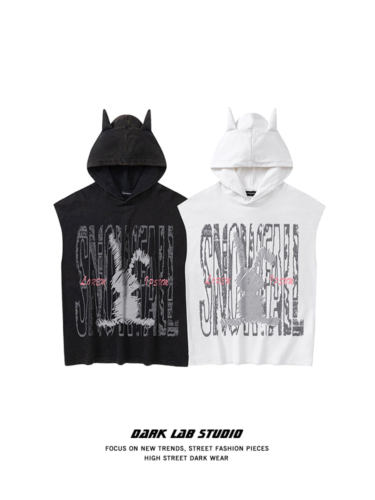 Fashion Brand Vest American High Street Dark Loose Cartoon