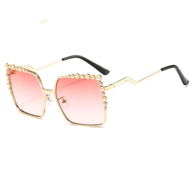 Oversized Square Sun Glasses Ladies 2023 New Luxury Pearl Sunglasses Women Brand Designer  Fashion Shades big Square