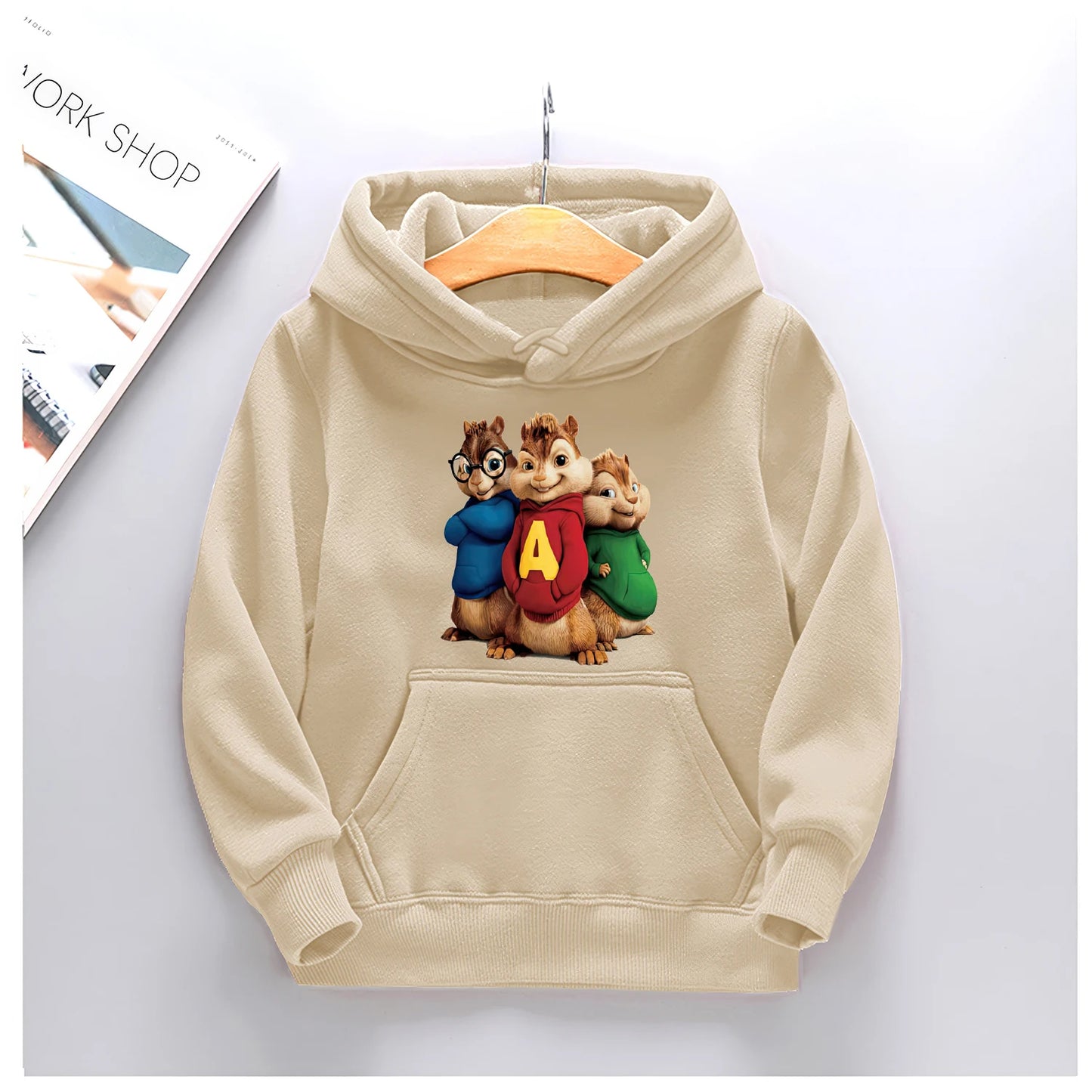 Alvin and The Chipmunks For 4-14 Years Children's Kids Cute Boys Girls Sweatshirt Soft Casual Vintage Brushed Cloth Hoodies Top