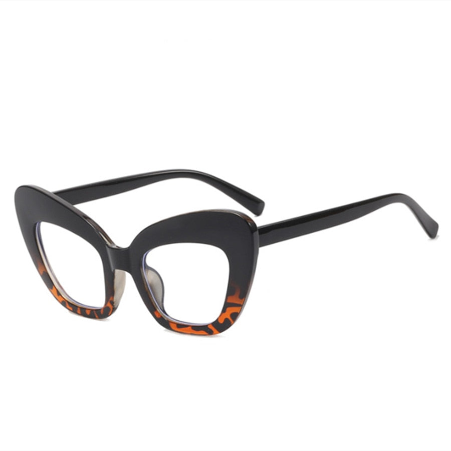 2022 New Fashion Vintage Anti Blue Light Cat Eye Women Glasse Retro Designer Eyeglasse Frame Ladies Ins Trending Clear Computer