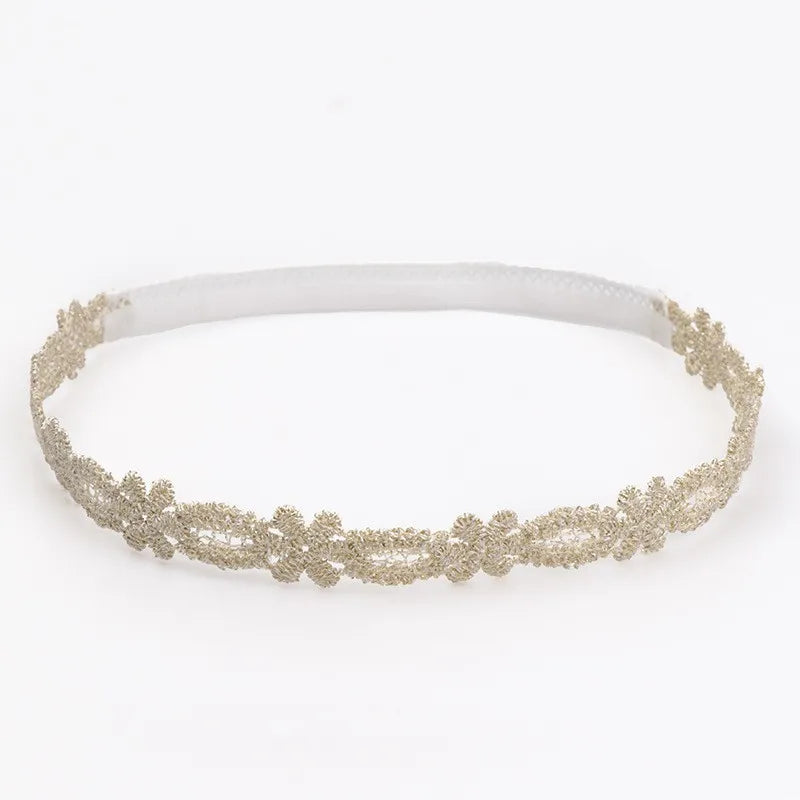 Baby Headband Gold Flower Leaf Girl Newborn Kids Children Elastics Bandage Hair Accessory Hairbands Clothing Photography Baptism