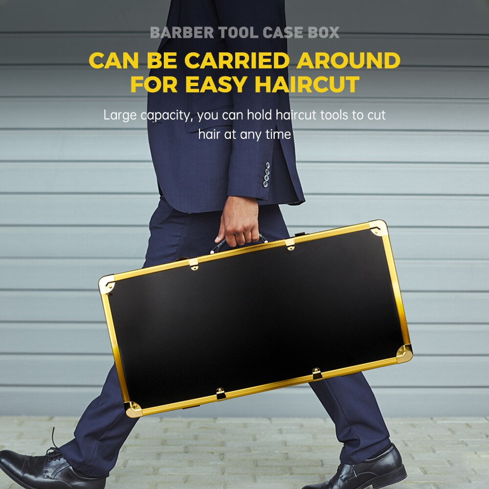 Portable Hairdressing Toolbox Large Code Aluminum Alloy Storage Bag Makeup Case Barber Hair Tools Accessories