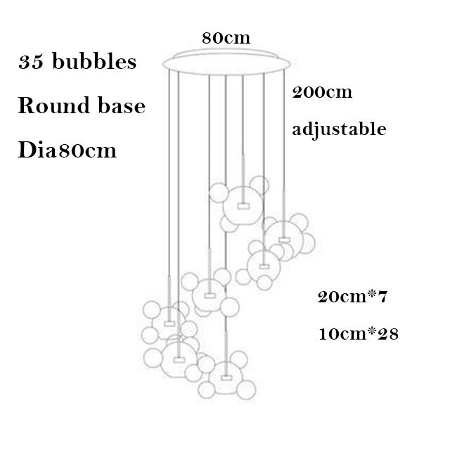 Modern Led Chandelier for Living Room Indoor Lighting Clear Frosted Glass Lampshade Kitchen Pendant Lamp Dining Room Home Decor