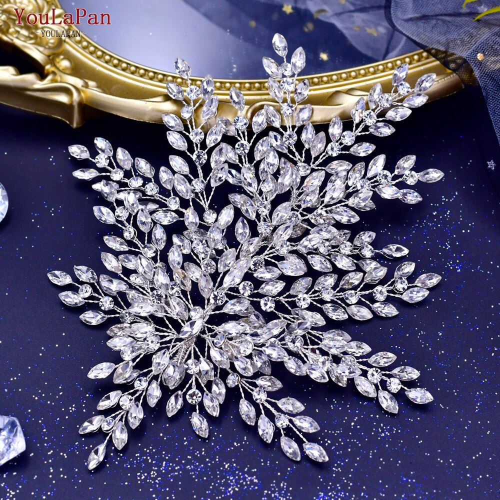 YouLaPan HP438 Shiny Bridal Headdress Luxury Wedding Headband Women Hair Accessories Queen Headpiece Party Banquet Headwear