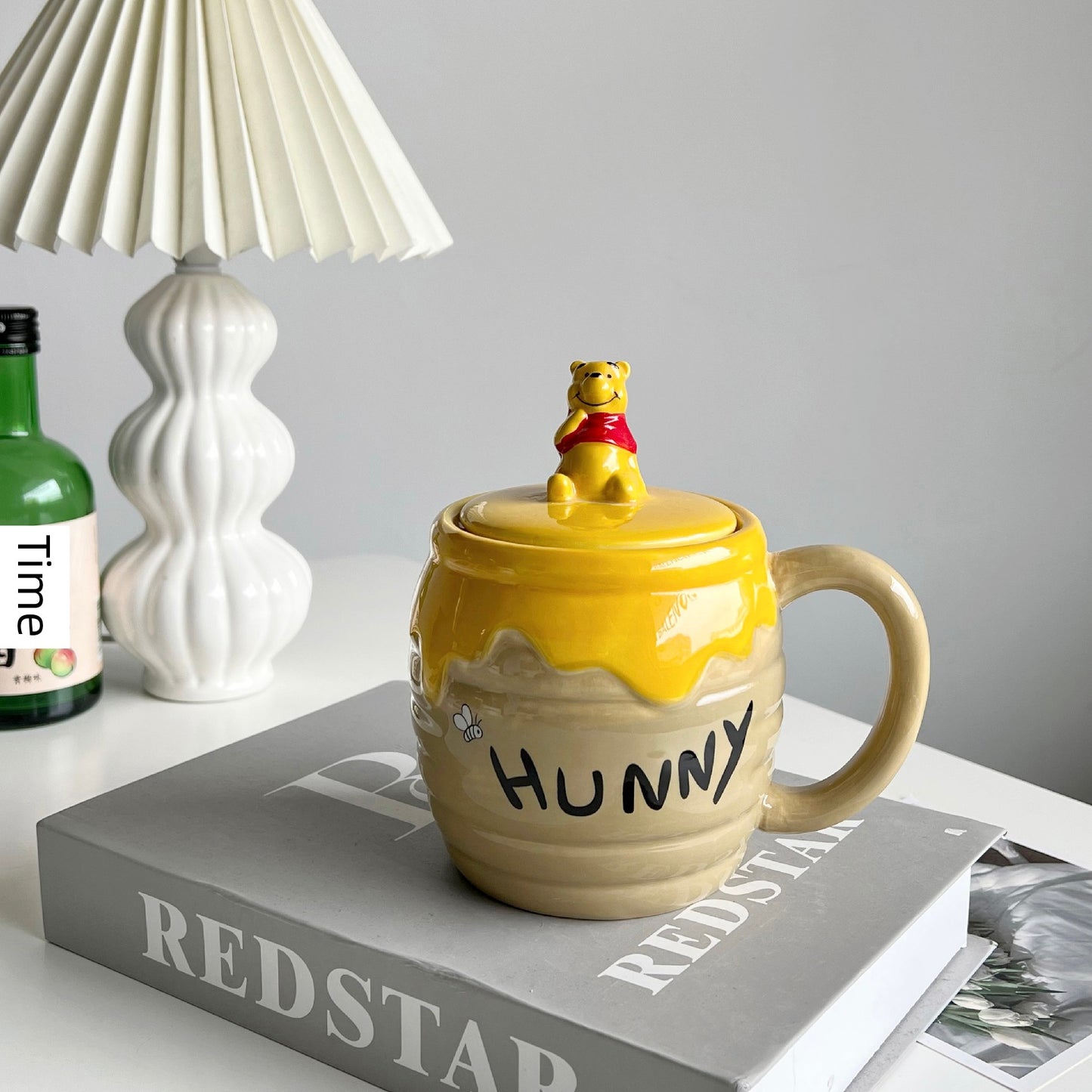 Ceramic Water Cup Large Capacity Winnie the Pooh Water Cup Winnie the Pooh Cute Cartoon Three-Dimensional Mug Creative Milk Cup